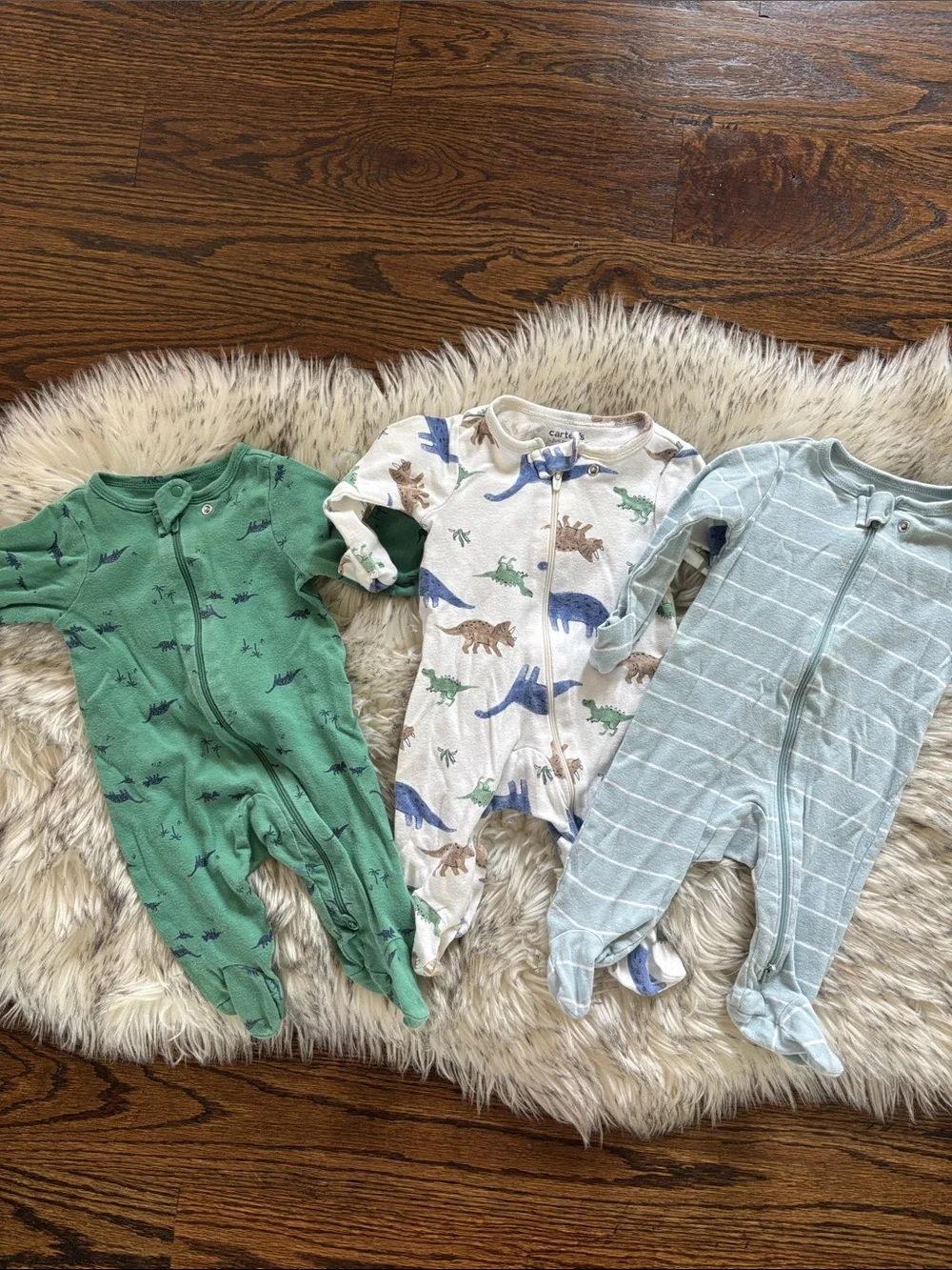 0-3M 9 Baby Boy Footies Bundle Clothes